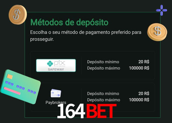 O cassino 164BETbet oferece uma grande variedade de métodos de pagamento